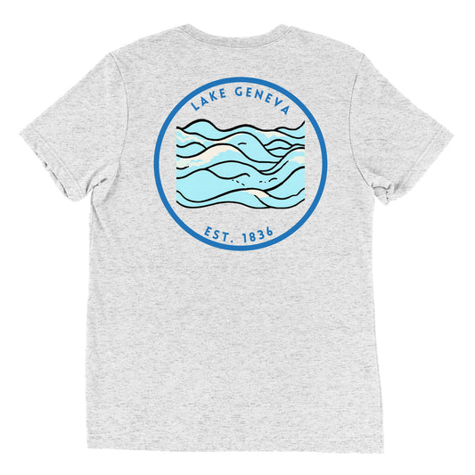 Lake Geneva Wisconsin Freshwater Waves Short sleeve t-shirt