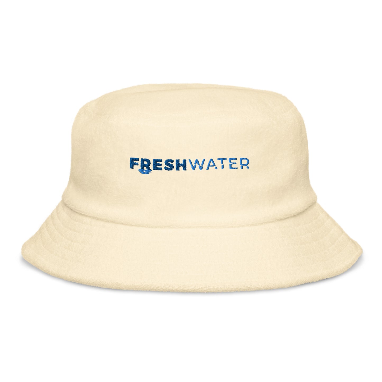 Unstructured terry cloth bucket hat
