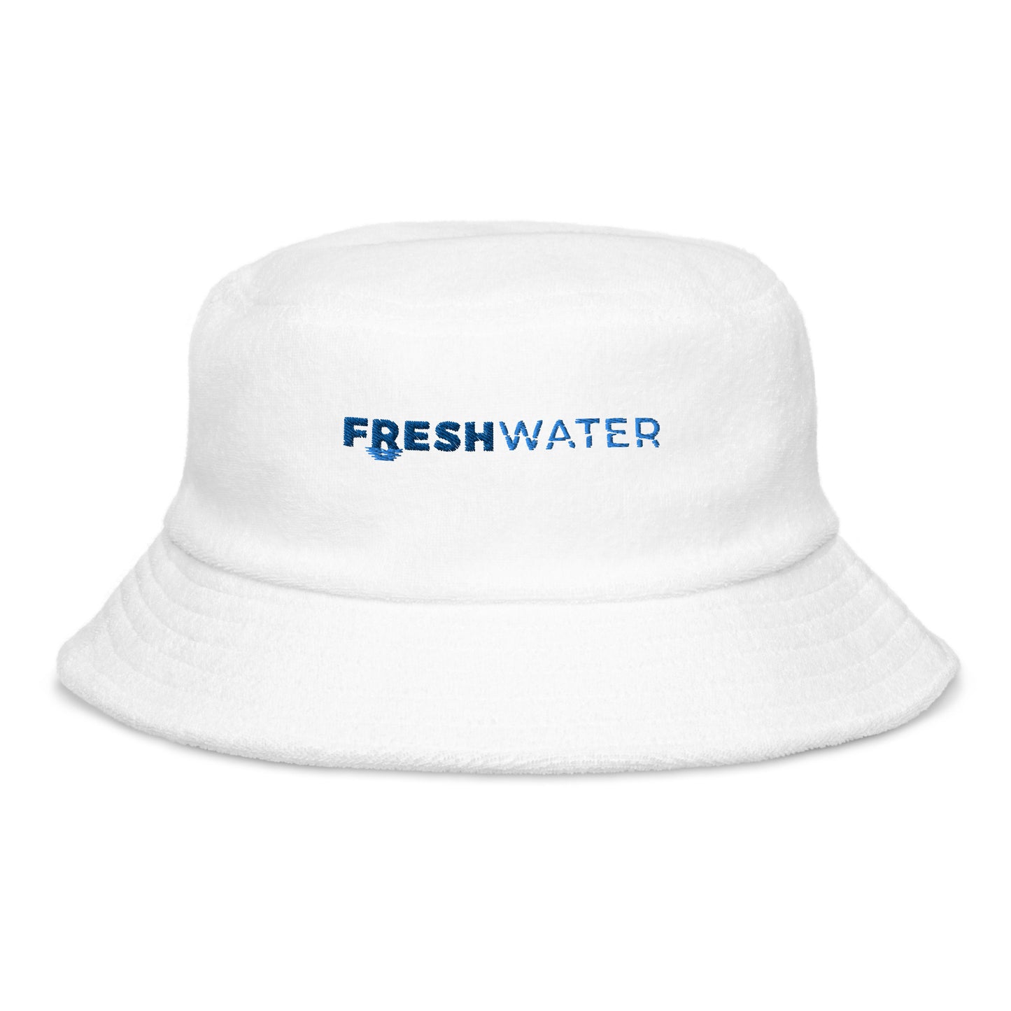 Unstructured terry cloth bucket hat