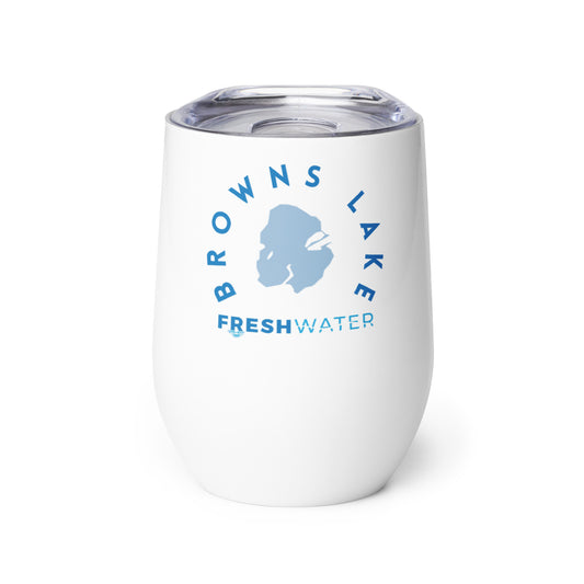 Browns Lake Wine tumbler