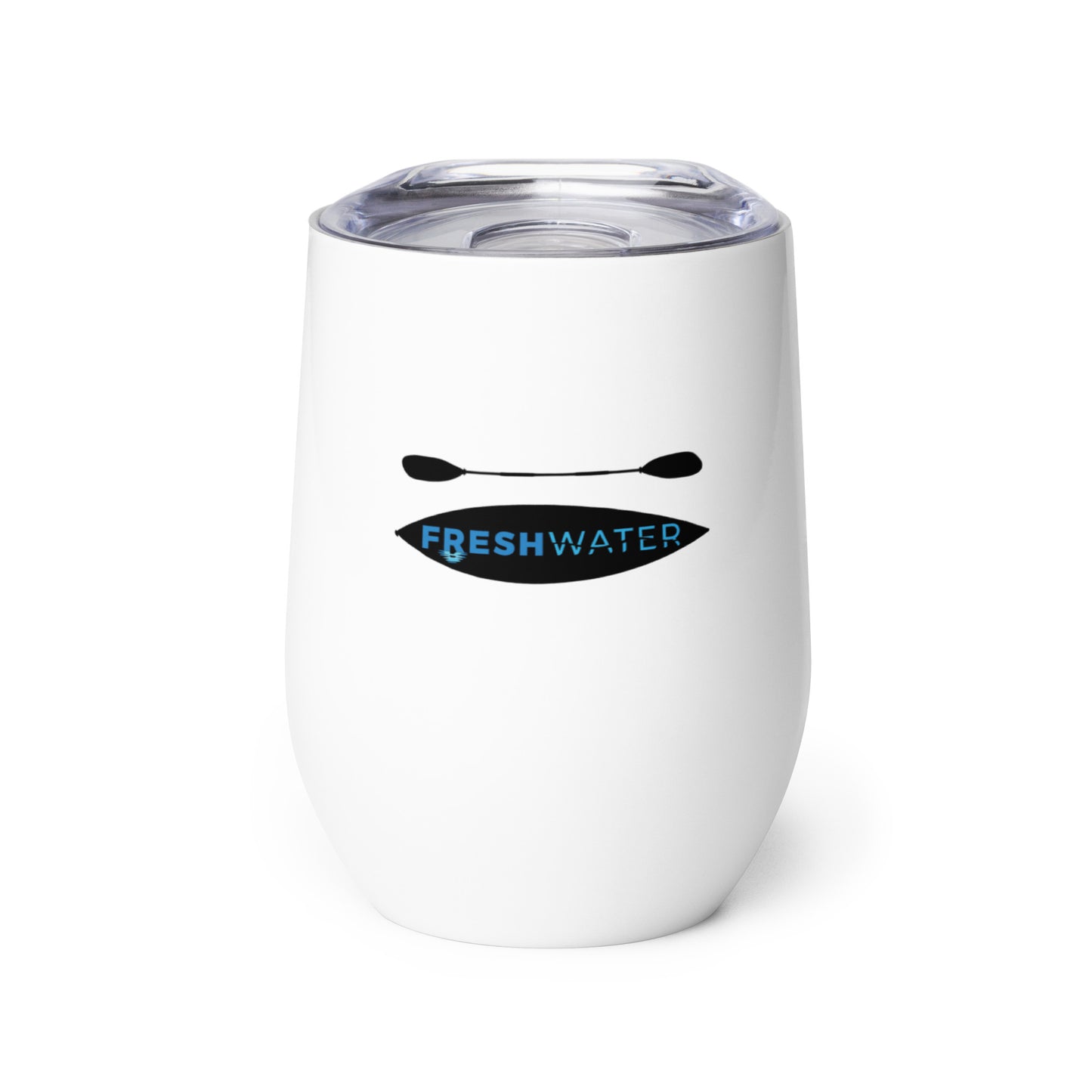 Freshwater Kayak Black/Blue Wine tumbler