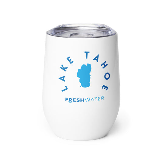 Lake Tahoe Freshwater Blue Wine tumbler