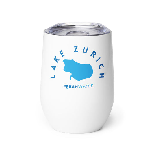 Lake Zurich Freshwater Blue Wine tumbler
