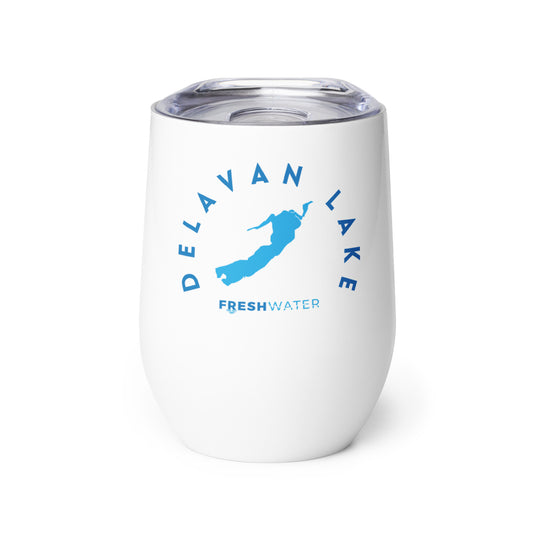 Delavan Lake Freshwater Blue Wine tumbler