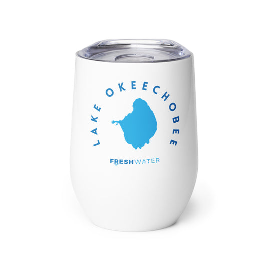 Lake Okeechobee Freshwater Blue Wine tumbler