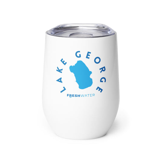 Lake George Florida Freshwater Blue Wine tumbler