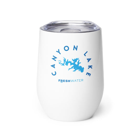 Canyon Lake Texas Freshwater Wine tumbler