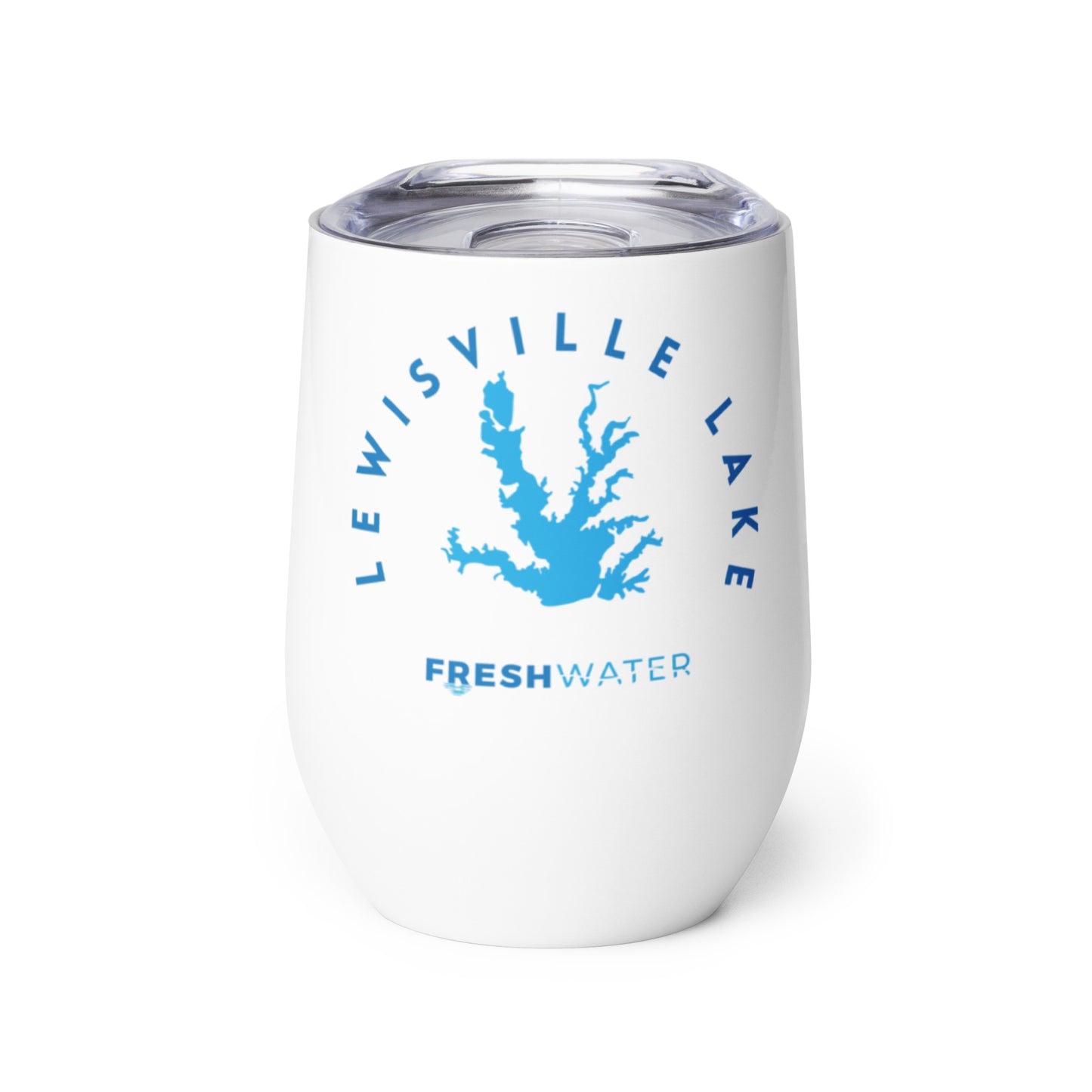Lewisville Lake Texas Freshwater Wine tumbler