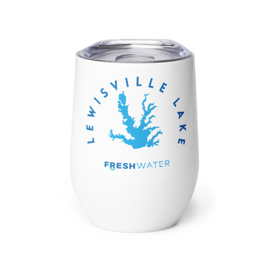 Lewisville Lake Texas Freshwater Wine tumbler