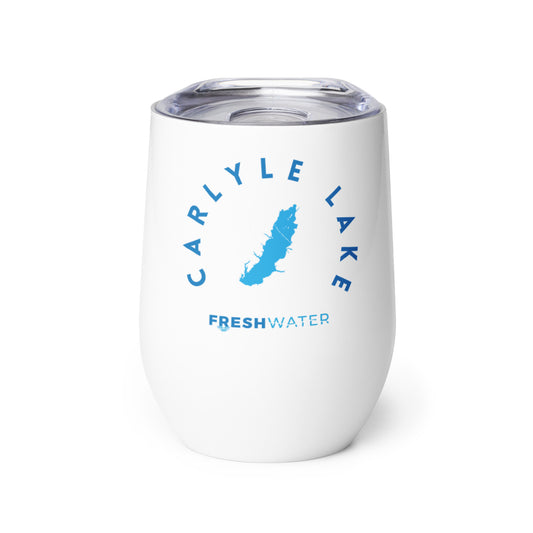 Carlyle Lake Illinois Freshwater Wine tumbler