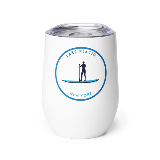 Lake Placid New York Freshwater Paddle Wine tumbler