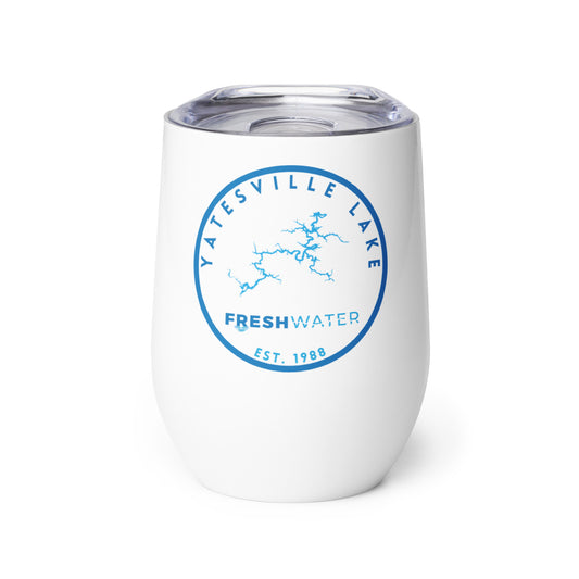 Yatesville Lake Kentucky Freshwater Wine tumbler
