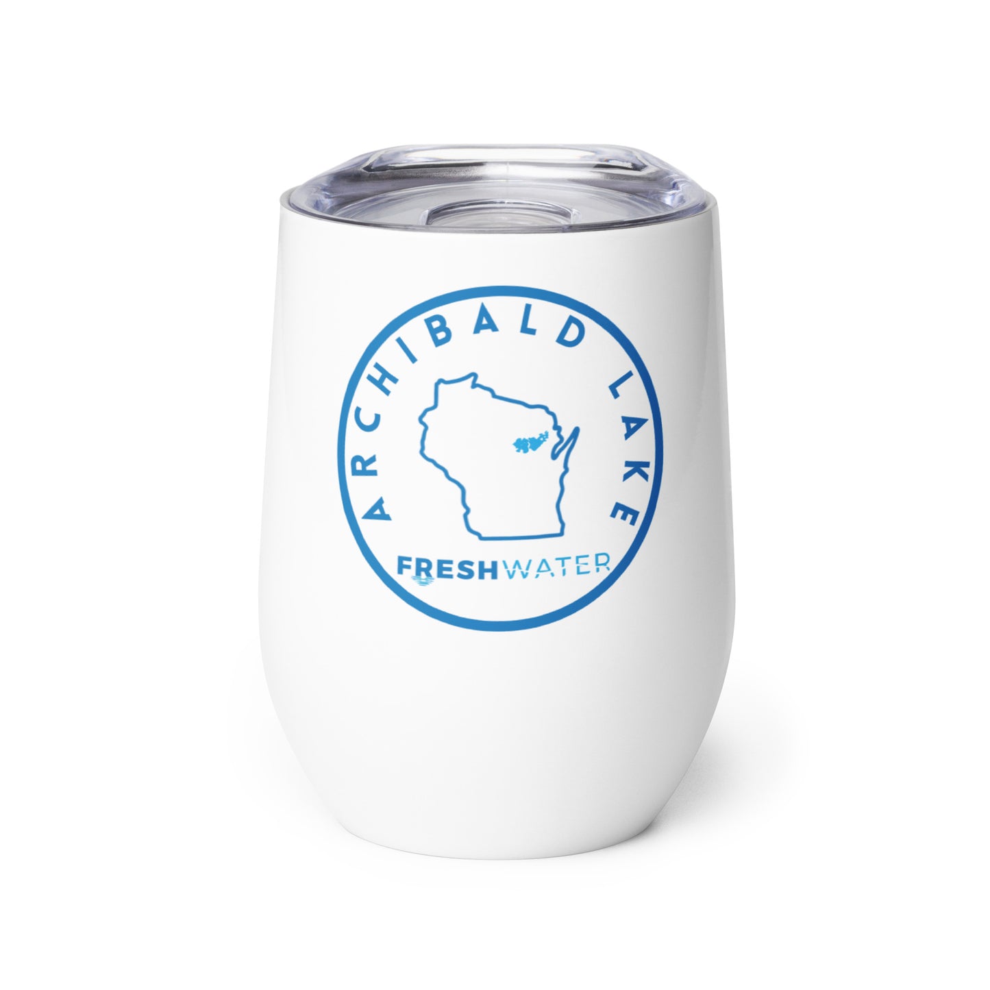 Archibald Lake Wisconsin Freshwater Wine tumbler