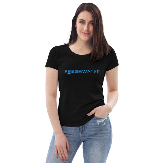 Freshwater Blue Women's fitted eco tee