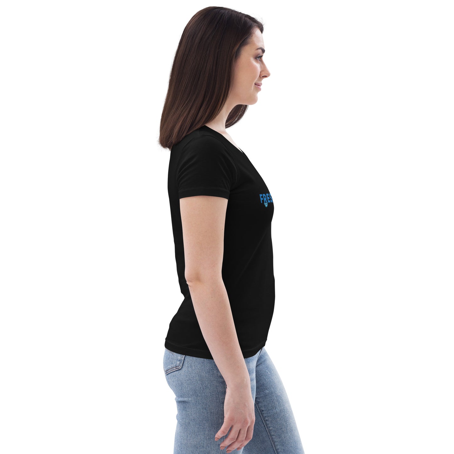 Freshwater Blue Women's fitted eco tee