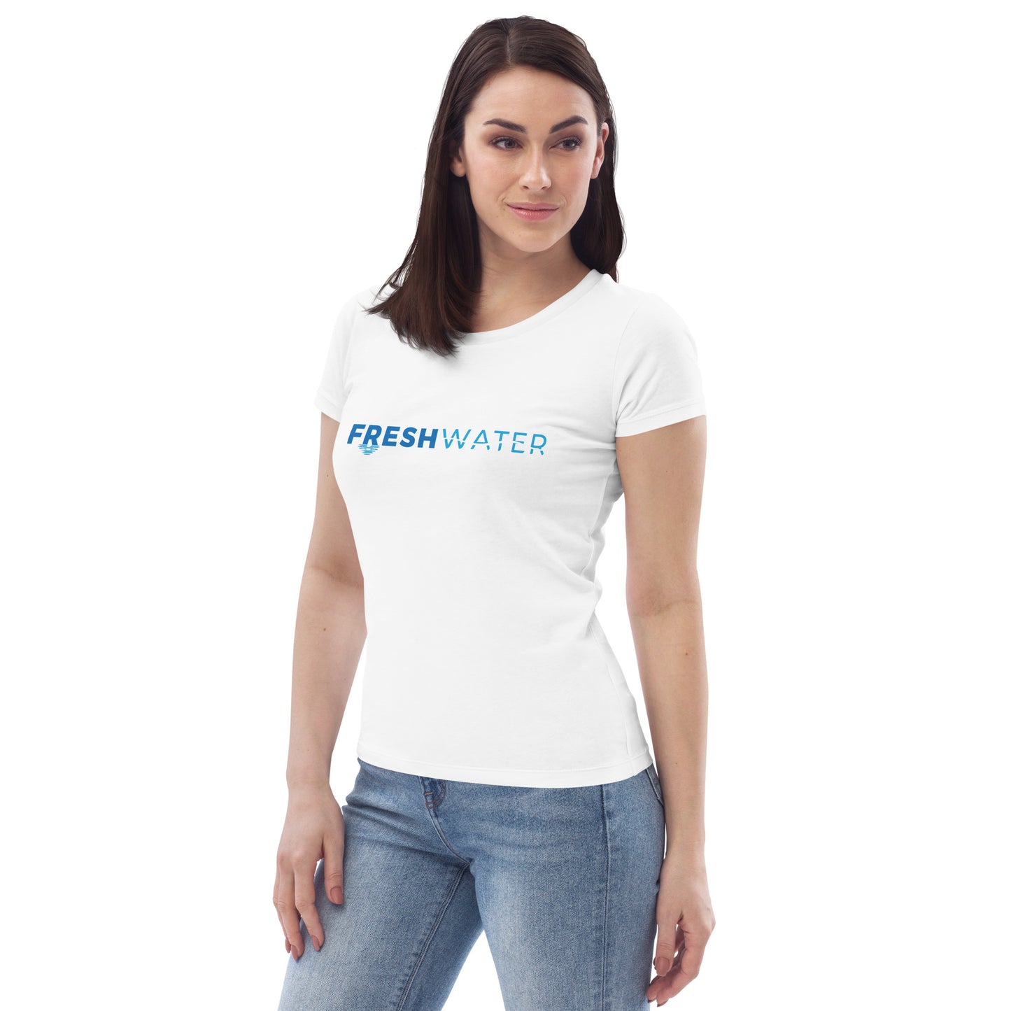 Freshwater Blue Women's fitted eco tee