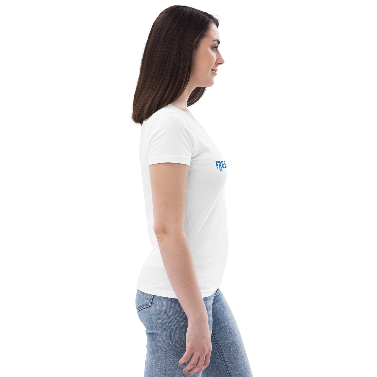 Freshwater Blue Women's fitted eco tee