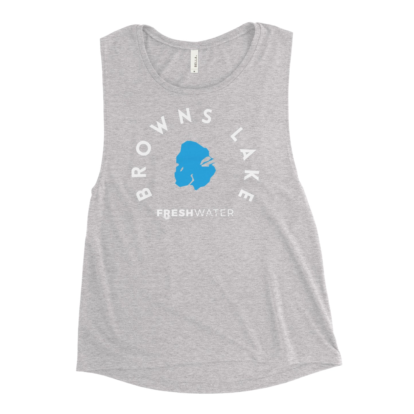 Browns Lake Wisconsin Freshwater WB Ladies’ Muscle Tank