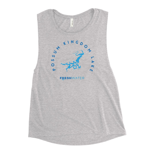 Possum Kingdom Lake Texas Freshwater Blue Ladies’ Muscle Tank