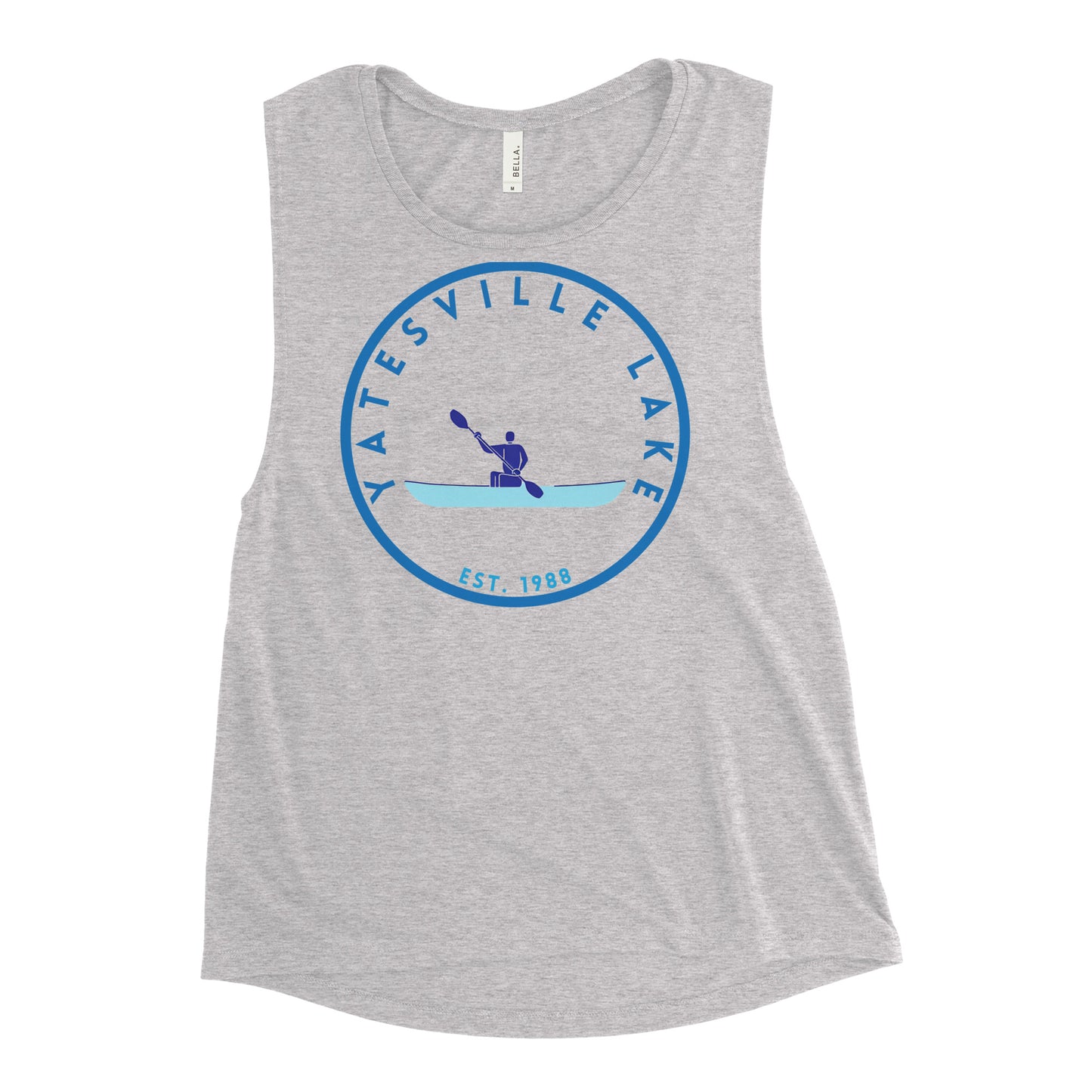 Yatesville Lake Kentucky Freshwater Kayak Ladies’ Muscle Tank