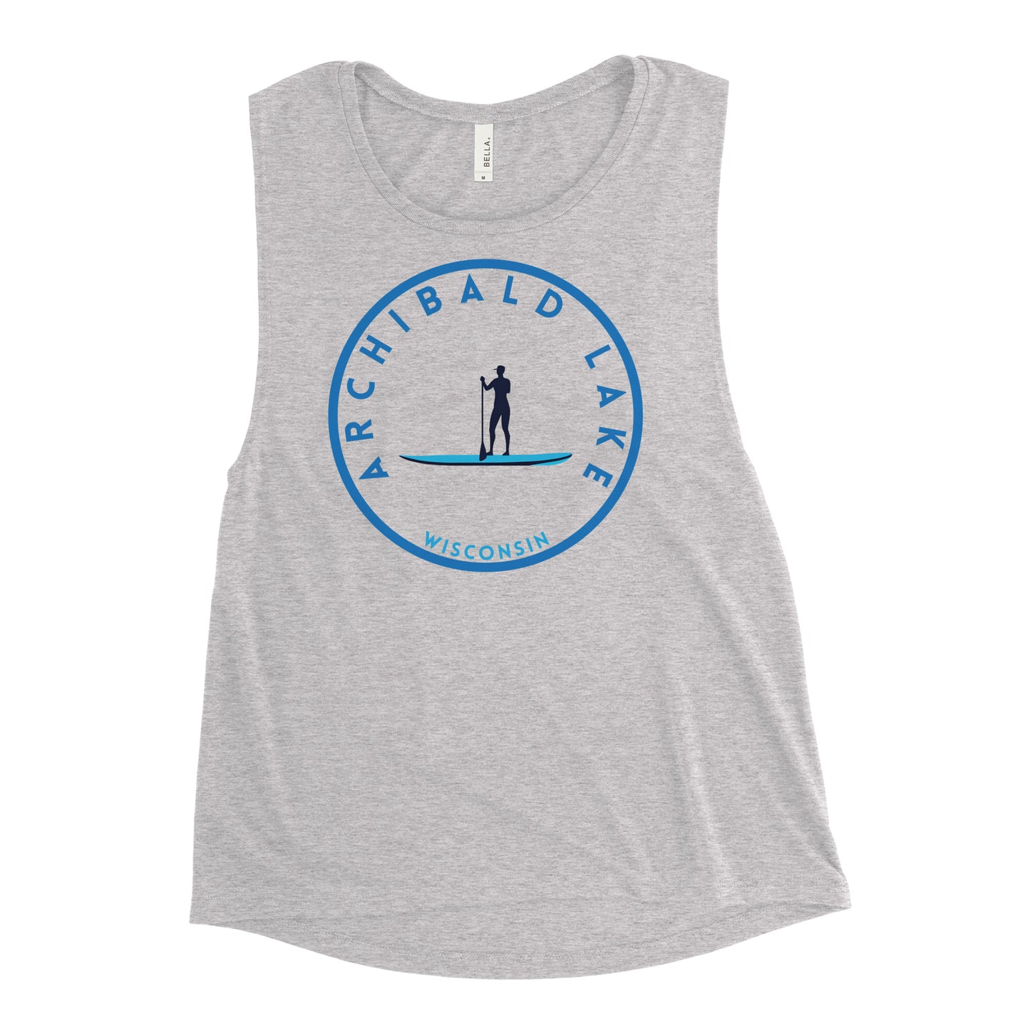 Archibald Lake Wisconsin Freshwater Paddle Ladies’ Muscle Tank