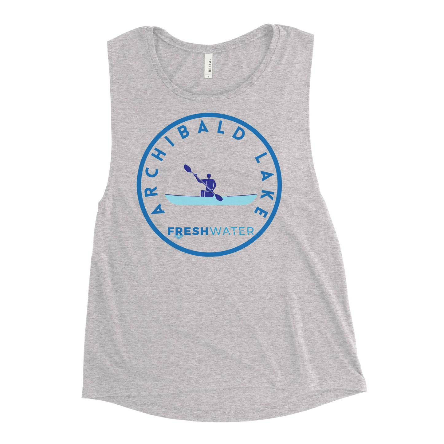 Archibald Lake Wisconsin Freshwater Kayak Ladies’ Muscle Tank