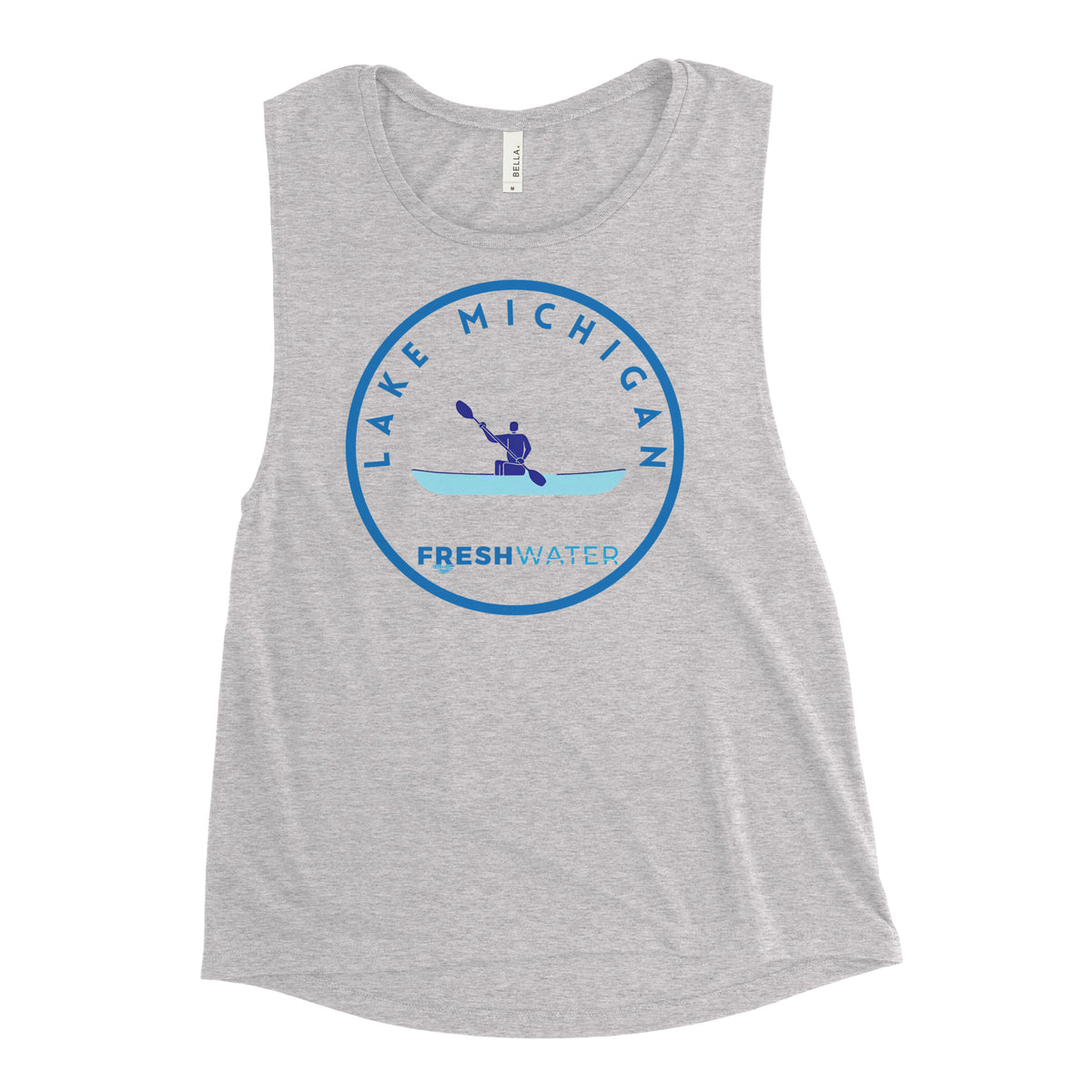 Lake Michigan Freshwater Kayak Ladies’ Muscle Tank