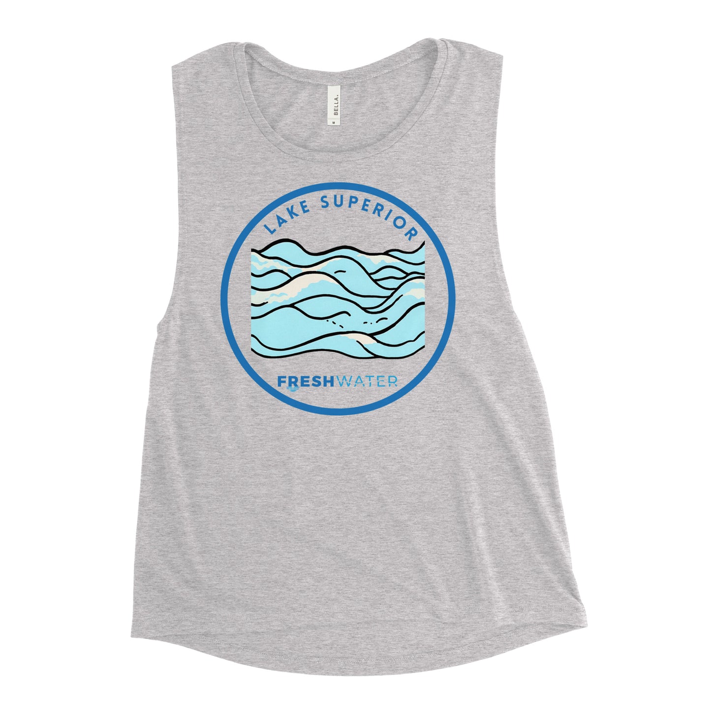 Lake Superior Freshwater Waves Ladies’ Muscle Tank