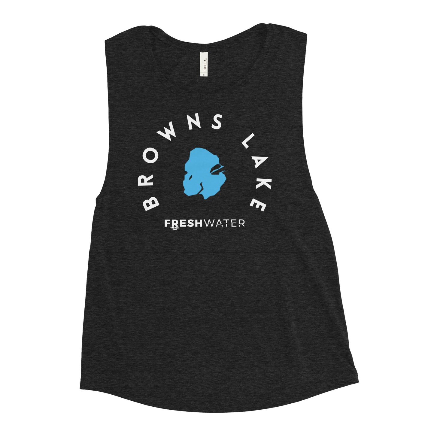Browns Lake Wisconsin Freshwater WB Ladies’ Muscle Tank