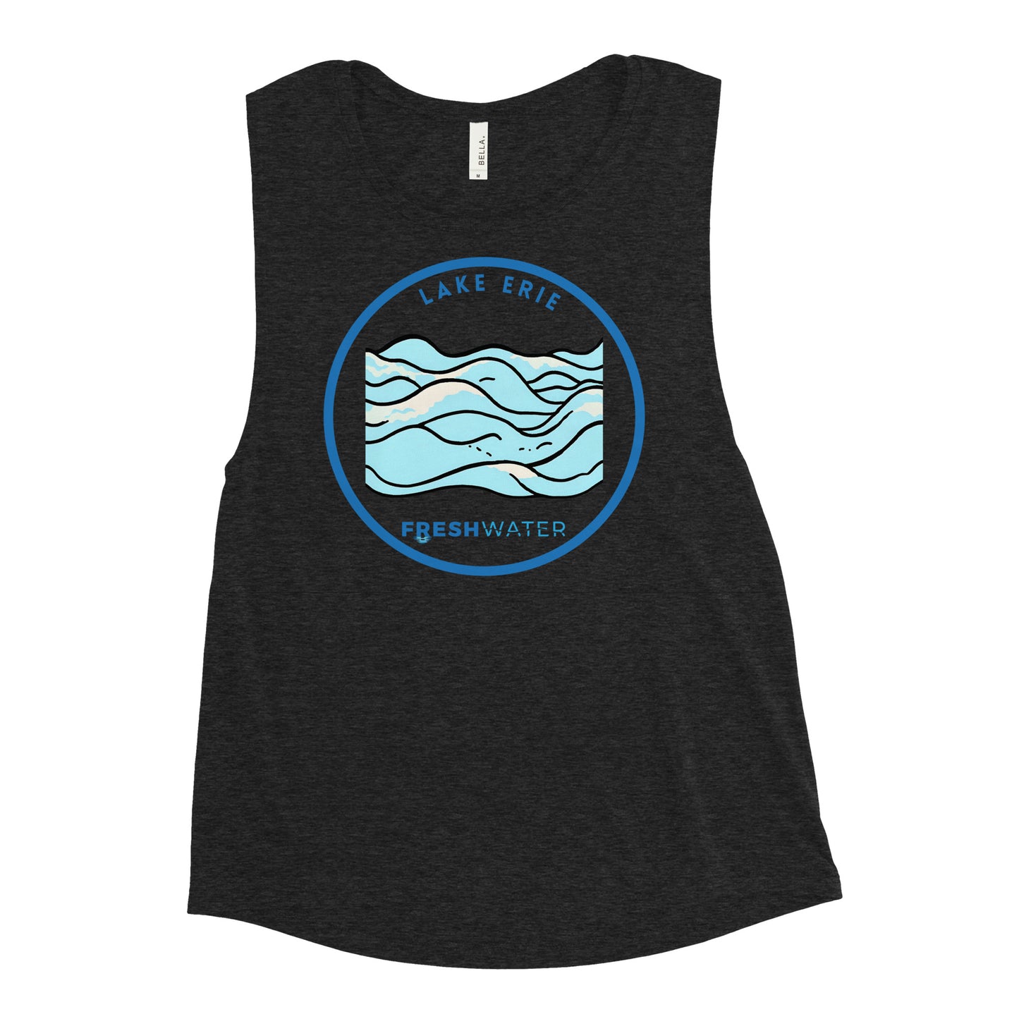 Lake Erie Great Lakes Freshwater Waves Ladies’ Muscle Tank