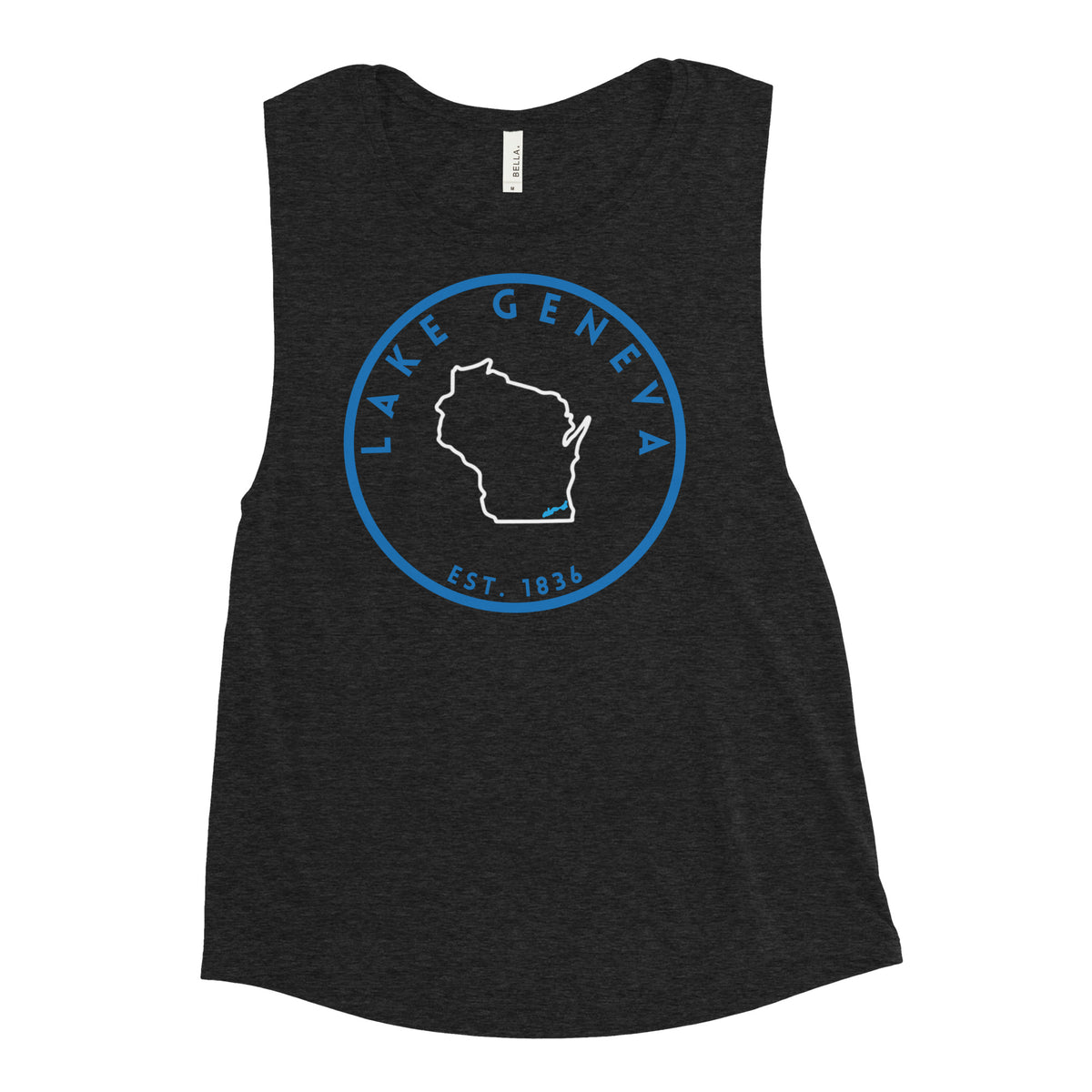 Lake Geneva Wisconsin Freshwater LO Ladies’ Muscle Tank