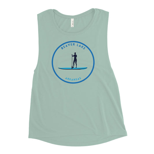 Beaver Lake Arkansas Freshwater Paddle Ladies’ Muscle Tank