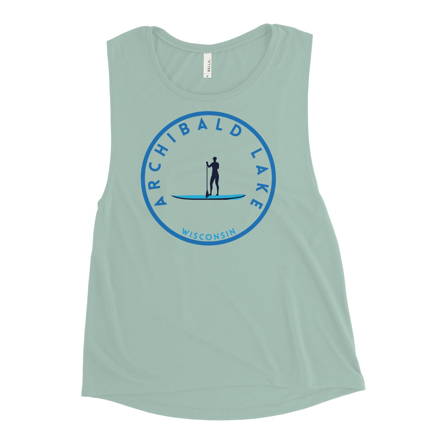 Archibald Lake Wisconsin Freshwater Paddle Ladies’ Muscle Tank