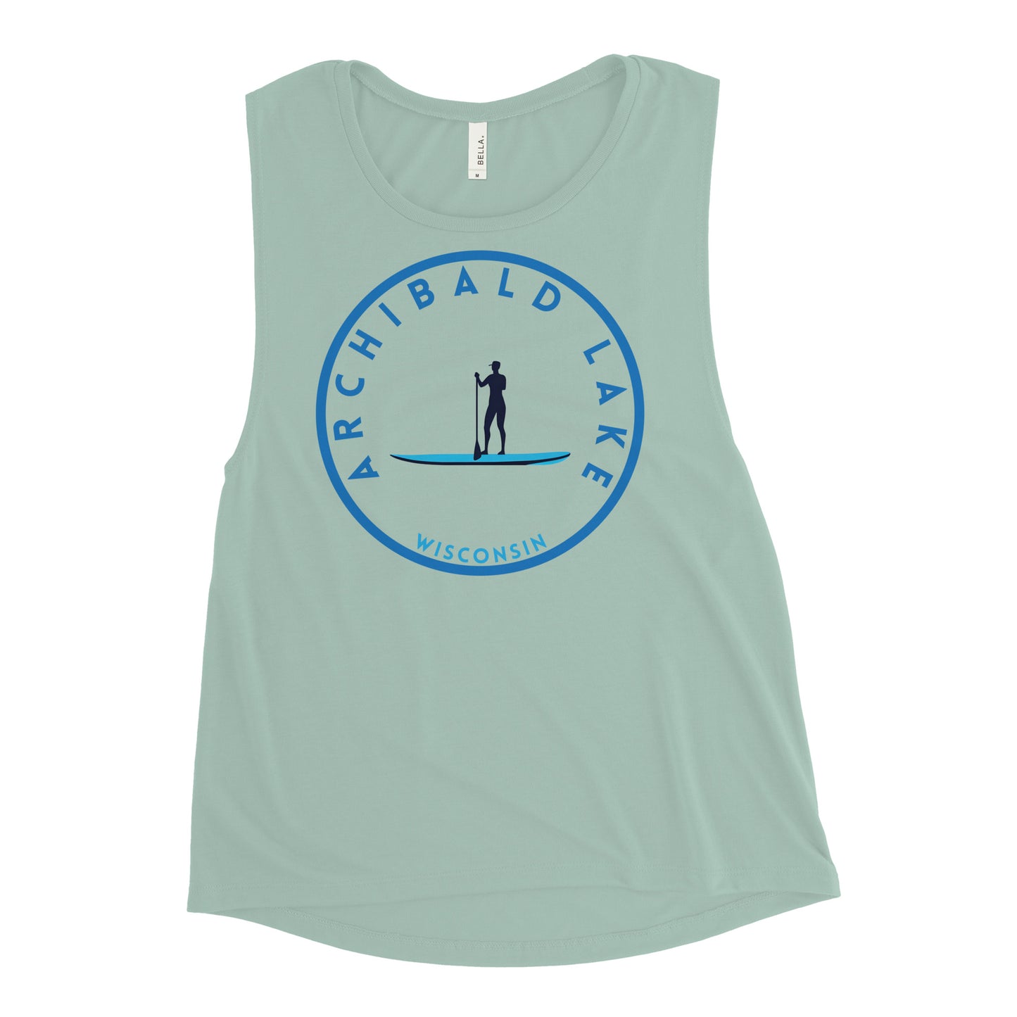 Archibald Lake Wisconsin Freshwater Paddle Ladies’ Muscle Tank