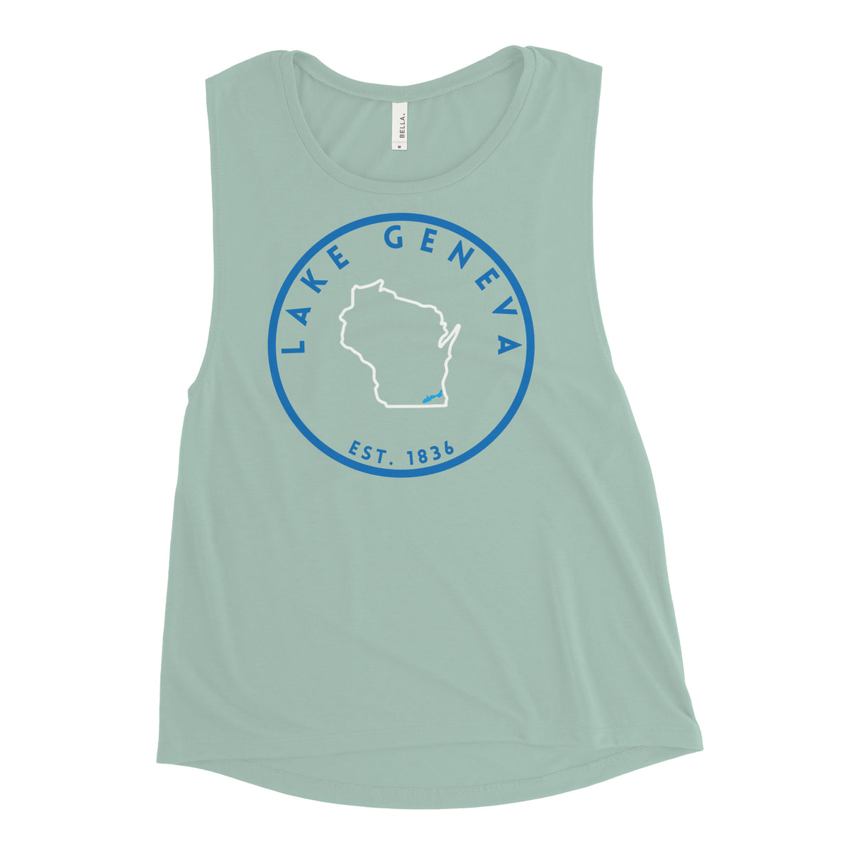 Lake Geneva Wisconsin Freshwater LO Ladies’ Muscle Tank