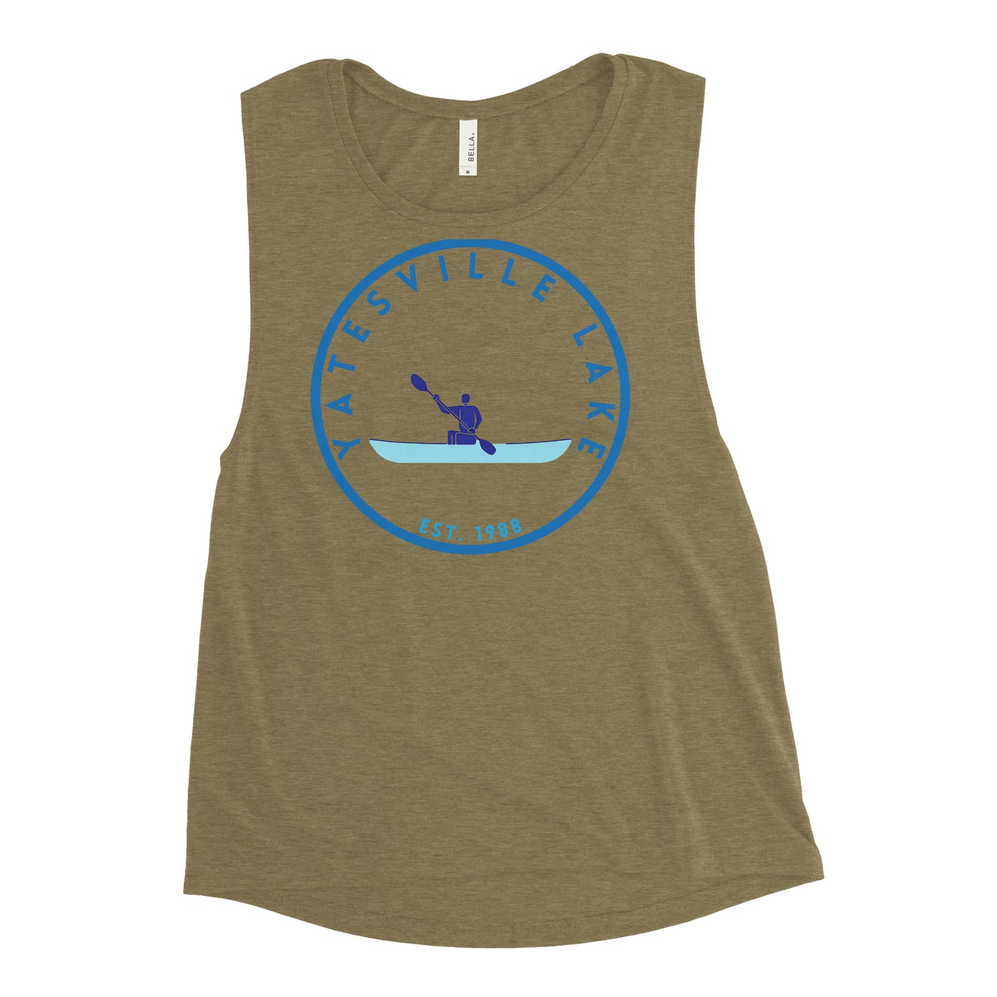 Yatesville Lake Kentucky Freshwater Kayak Ladies’ Muscle Tank