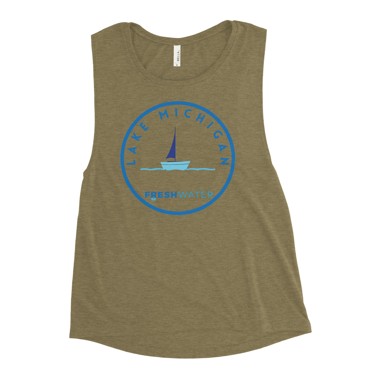Lake Michigan Freshwater Sailing Ladies’ Muscle Tank