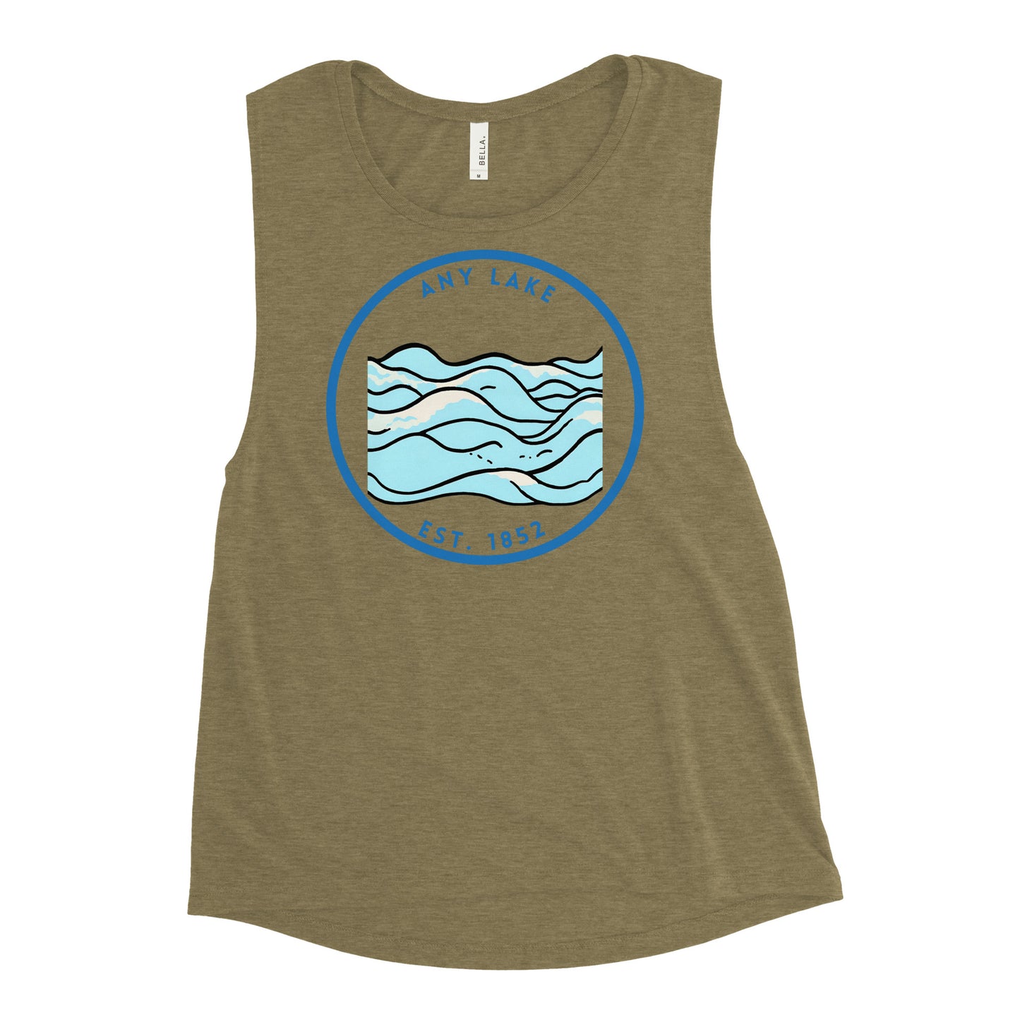 Custom Freshwater Waves Ladies’ Muscle Tank