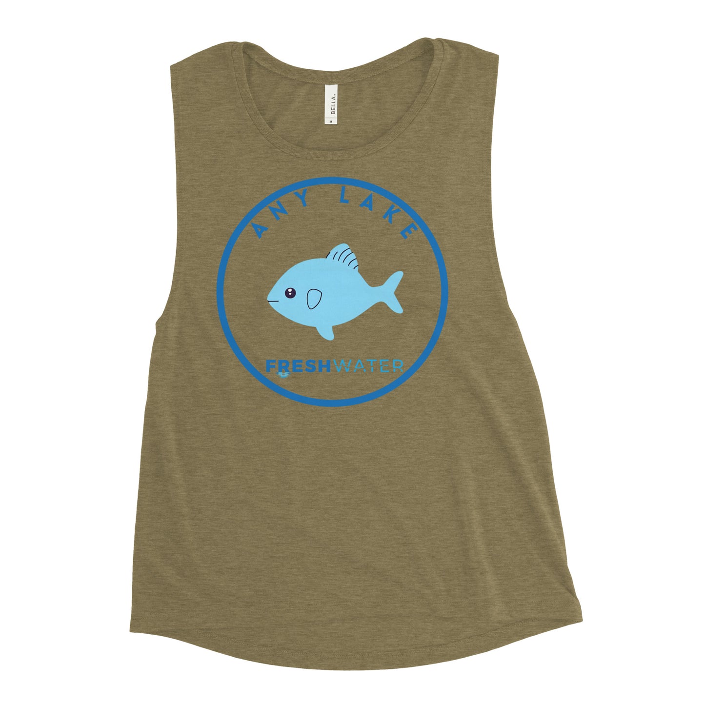 Custom Freshwater Icon Fish Ladies’ Muscle Tank