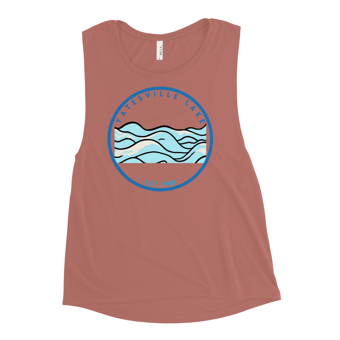 Yatesville Lake Kentucky Freshwater Waves Ladies’ Muscle Tank