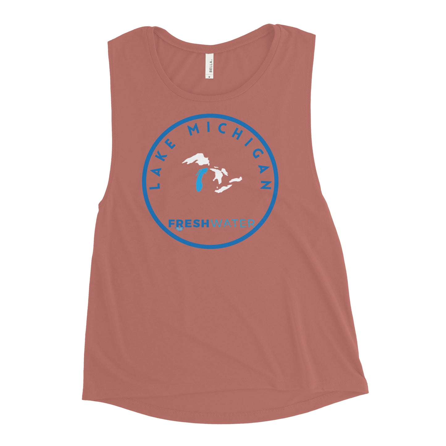 Lake Michigan Freshwater Great Lakes Ladies’ Muscle Tank