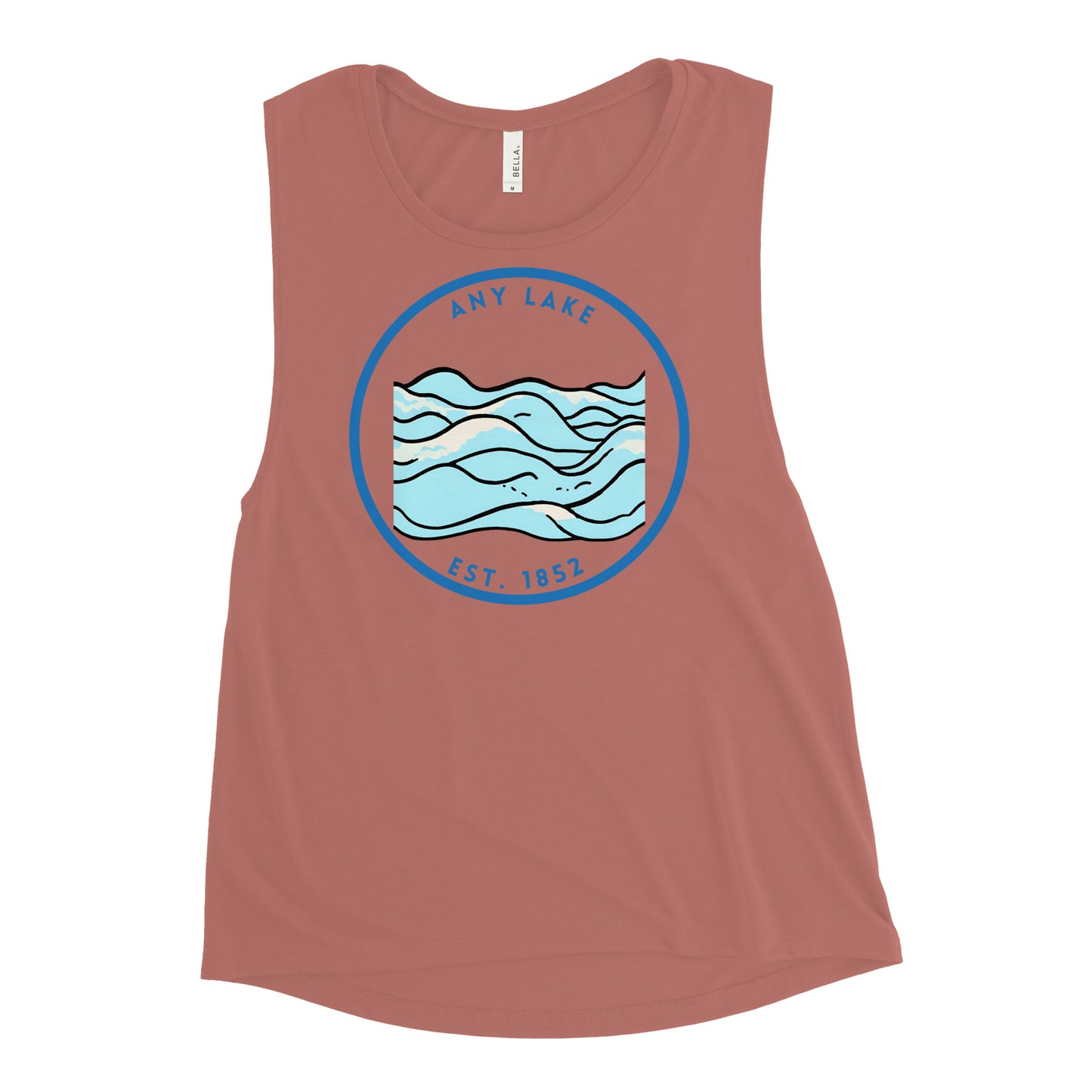 Custom Freshwater Waves Ladies’ Muscle Tank