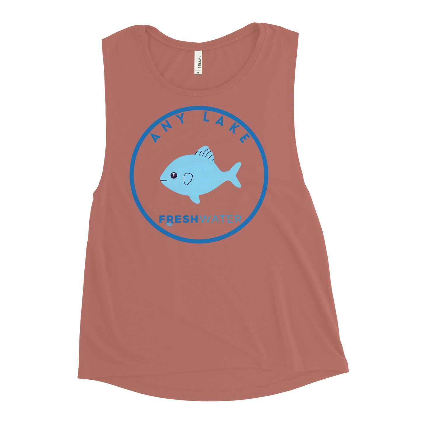 Custom Freshwater Icon Fish Ladies’ Muscle Tank
