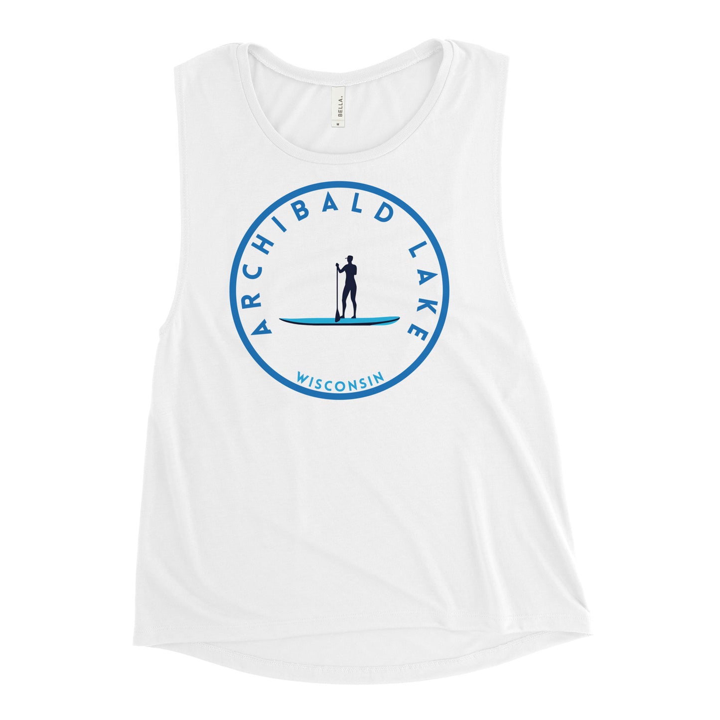 Archibald Lake Wisconsin Freshwater Paddle Ladies’ Muscle Tank