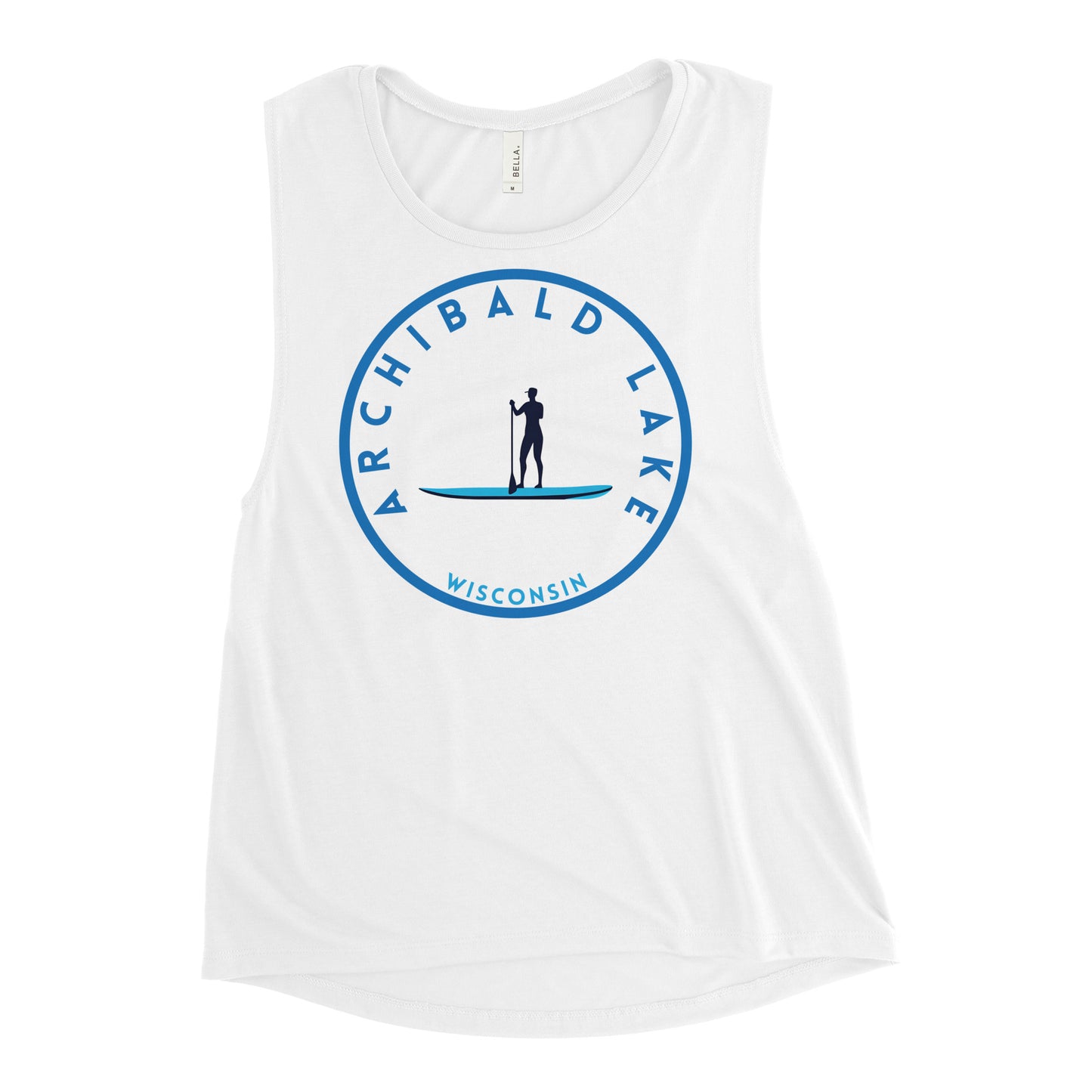 Archibald Lake Wisconsin Freshwater Paddle Ladies’ Muscle Tank
