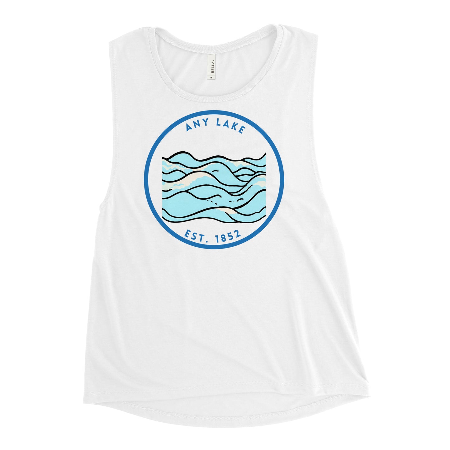 Custom Freshwater Waves Ladies’ Muscle Tank