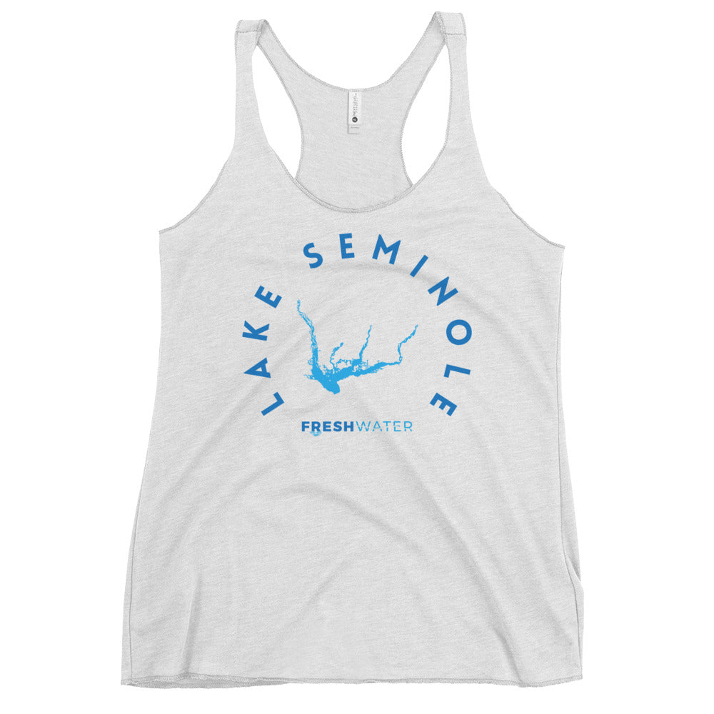 Lake Seminole Florida Freshwater Blue Women's Racerback Tank