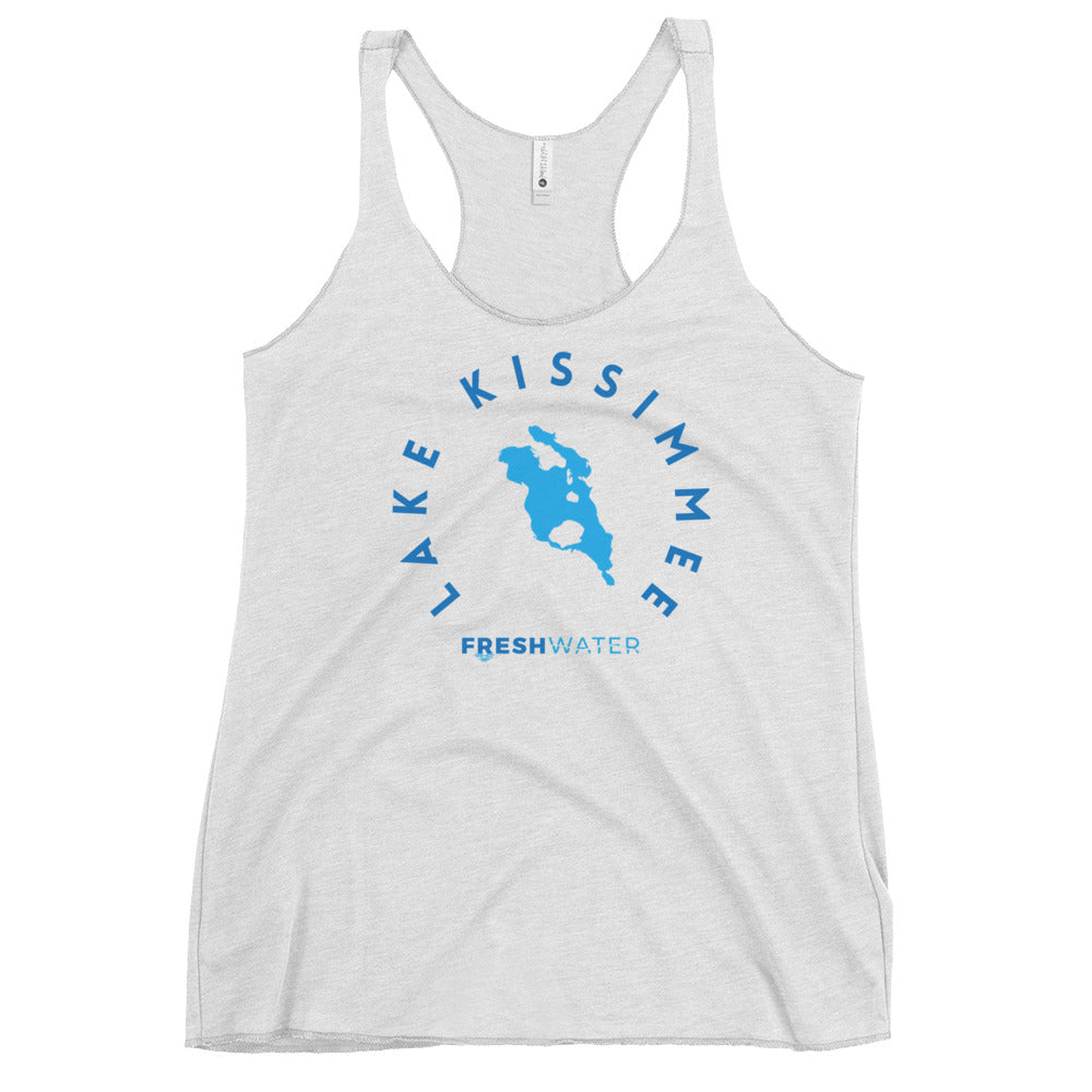 Lake Kissimmee Florida Freshwater Blue Women's Racerback Tank
