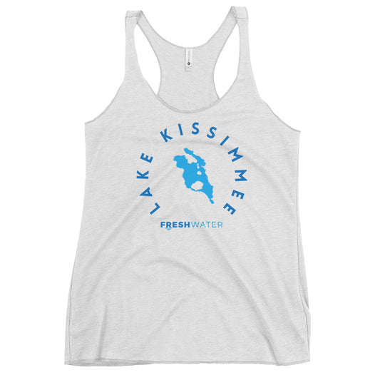 Lake Kissimmee Florida Freshwater Blue Women's Racerback Tank