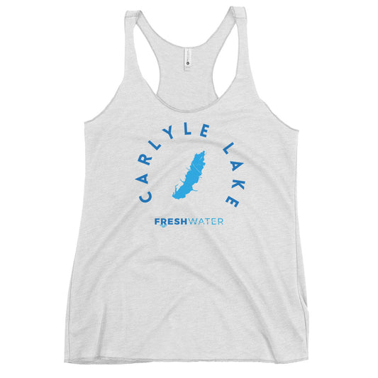 Carlyle Lake Illinois Freshwater Blue Women's Racerback Tank